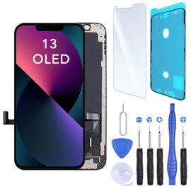 Ecran Oled Remplacement Pour Iphone 13 Joint Ecran, Verre Trempé Et Outils
