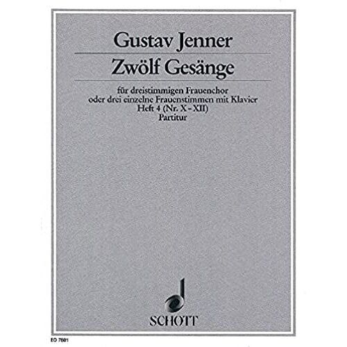 Zwölf Gesänge Op. 3 Heft 4 - Texte Aus Dem Toskanischen Nach Ferdinand Gregorovius - Choeur De Femmes (Smeza) Ou 3 Voix De Femmes Avec Piano - Partition - Ed 7801