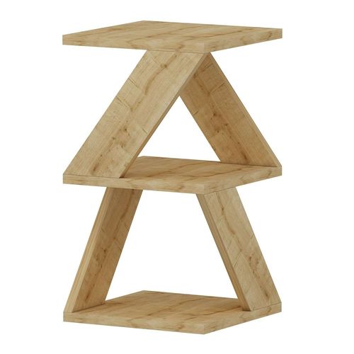 Bout De Canapé Zig Zag En Bois - Beige