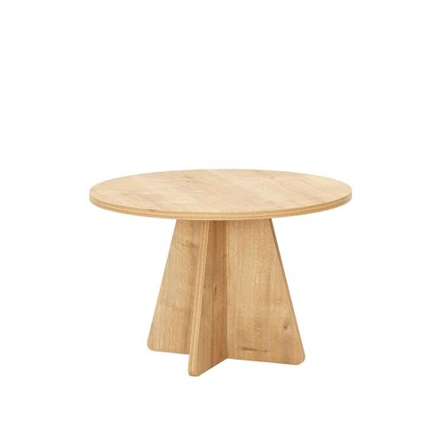 Table Basse Ronde Valence En Bois - Beige