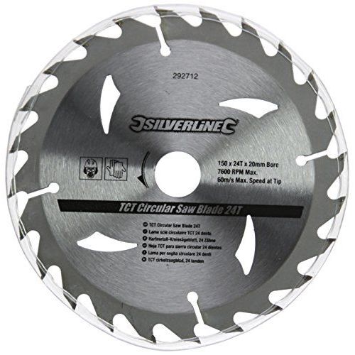 3 lames scie circulaire TCT 16, 24 et 30 dents - 150 x 20 - bague de réduction de 16 et 12,75 mm
