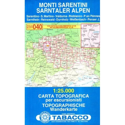 Tabacco Wandern 1 : 25 000 Sarntaler Alpen
