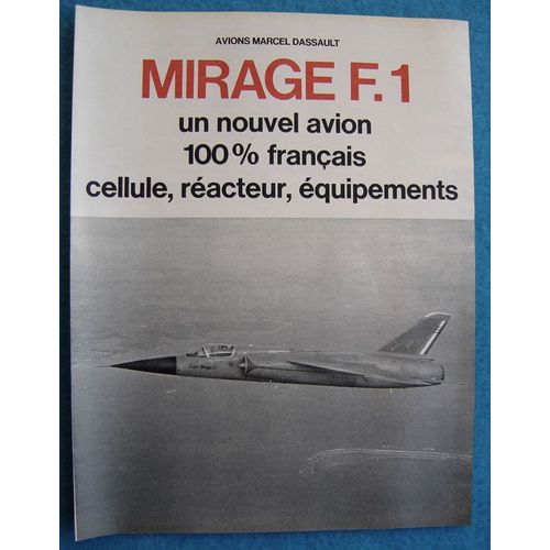 Publicité Papier - Avion Mirage F1, Marcel Daussault De 1967