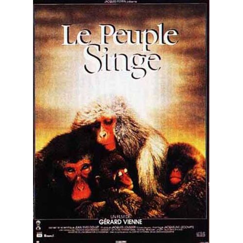 Le Peuple Singe - Véritable Affiche De Cinéma - Format 120x160 Cm - De Gérard Vienne Avec Michel Piccoli - Année 1989
