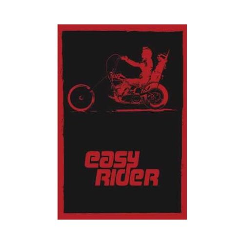 Easy Rider - Red & Black - Affiche / Poster Envoi En Tube