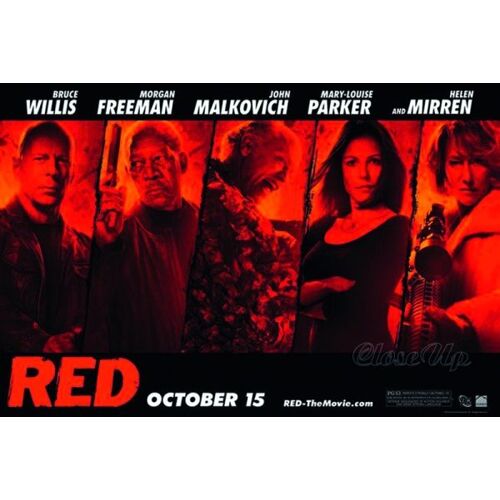 R.E.D - Bruce Willis - Affiche / Poster Envoi En Tube
