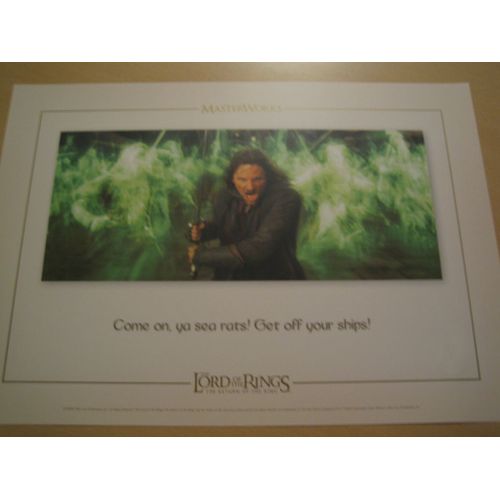 Lord Of The Rings - Come On  - Affiche / Lithographie Envoi En Tube