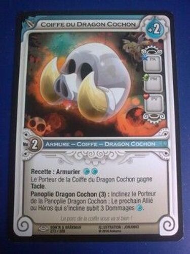 Carte Wakfu - Coiffe Du Dragon Cochon - Edition Bonta & Brakmar - 273/320 Peu Commune