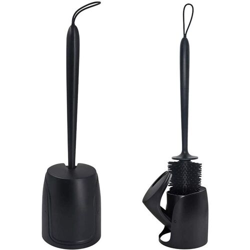 Brosse de toilette avec support, nettoyeur de brosse de toilette en Silicone pour fournitures de nettoyage de salle de bains