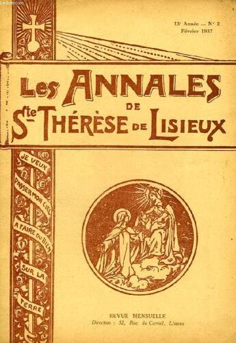 Les Annales De Sainte-Therese De Lisieux, 13e Annee, N° 2, Fev. 1937