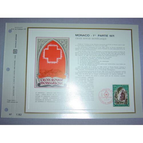 Monaco 2 Feuillets Philateliques Cef 34 Et 43 - Croix Rouge