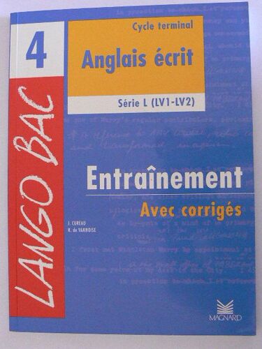 Anglais Écrit, Terminale L - Entraînement