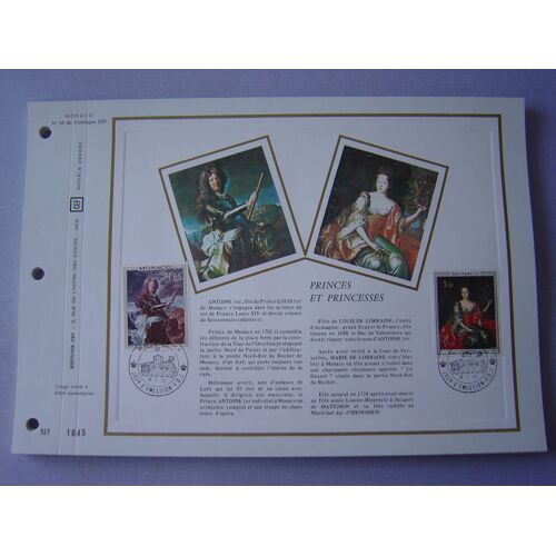 Monaco 1972 - 2 Feuillets Philatéliques Cef 39 Et 39s - Princes Et Princesses : Antoine 1er Et Marie De Lorraine