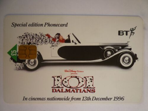 Télécarte Anglaise Bt (British Telecom) 101 Dalmatiens 1996