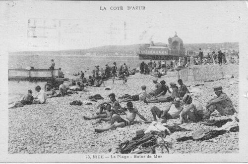 Carte Postale Nice 1935 - La Plage