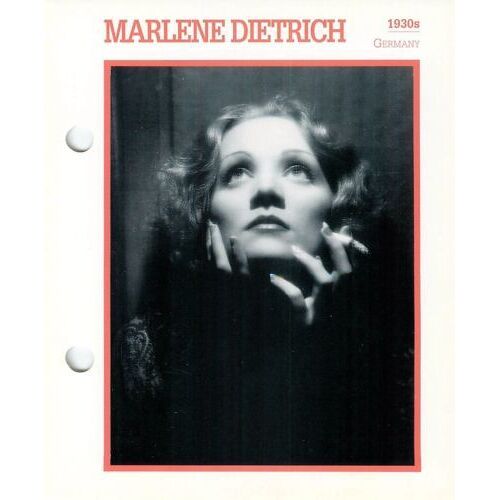 Movie Star Card [Carte Perforée En Langue Anglaise] Marlene Dietrich