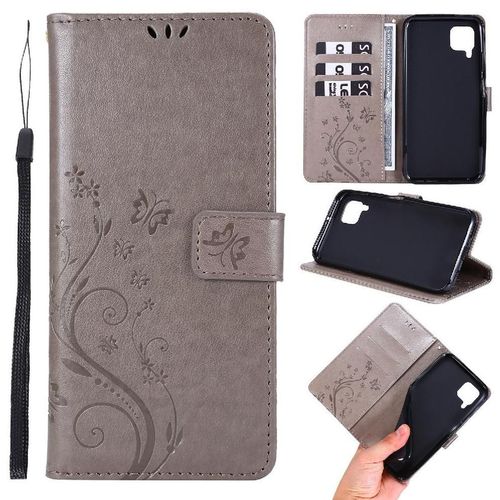 Filp Étui Pour Huawei P40 Lite Titulaire De La Carte Fermeture Magnétique Cuir Pu Sangle De Poignet Bicelle - Gris