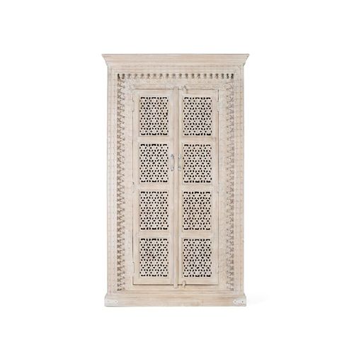 Armoire En Bois Manguier Blanc Décapé