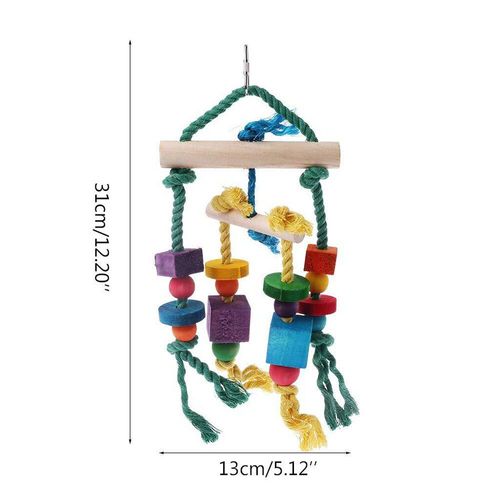Clochettes De Perles Colorées Pour Perroquet, Jouets Suspendus, Chaîne De Pont, Pour Animal De Compagnie, Balançoire À Mâcher, Cage À Oiseaux, Décoration De La Maison