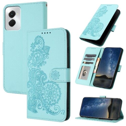 Flip Étui Pour Motorola Moto G Power 5g 2024 Livre Flip Folio Fermeture Magnétique En Cuir Pu Bicelle De Protection Avec Support De Fente Pour Carte - Bleu Clair