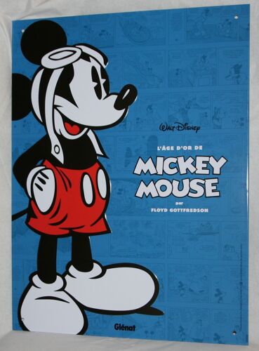 Plaque Emaillee Walt Disney L Age D Or De Mickey Mouse Par Floyd Gottfredson Glenat 300 X 400 Mm. En Tres Tres Bon Etat Comme Neuf Tirage Hors-Commerce Pour Les Éditions Glenat
