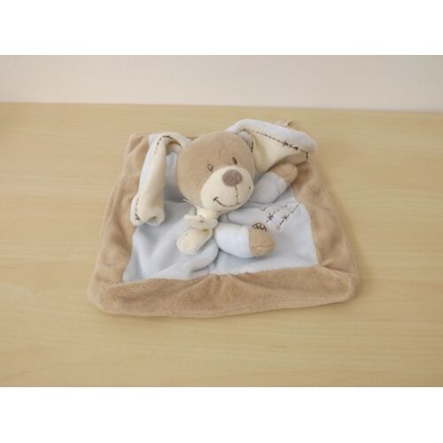 Doudou Lapin Bleu Beige Nicotoy
