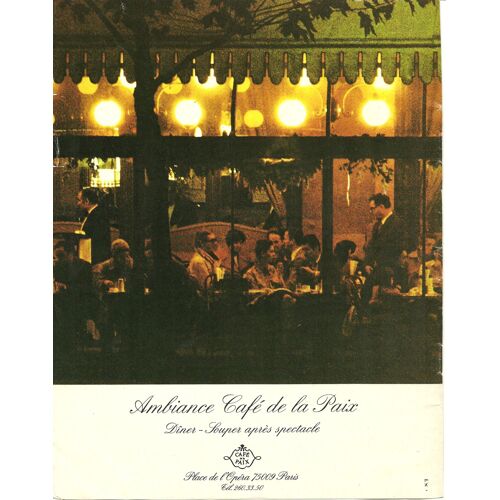 (Pub) Publicité Ancienne (Février 1978) Pour Le " Café De La Paix " Place De L' Opéra À Paris