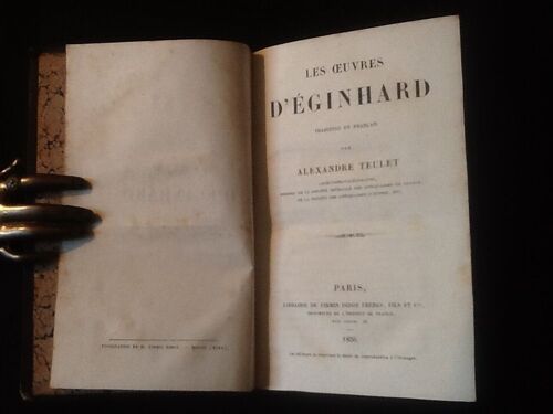 Les Oeuvres D' Éginhard.Traduites En Français (Agréable Reliure - 1856)