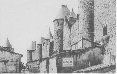Carcassonne - 5 Cpa - Ricqles S'affichent Sur Les Murs De La Cité - Tbe - Ref 060956