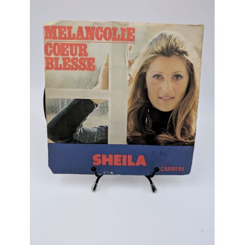 Vinyle 45 Tours Sheila : Melancolie Coeur Blessé En Fourreau (Fourreau Abîmé)