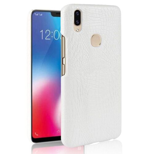Classique Élégant Étui Pour Vivo Z3x Anti Éraflure Compatibilité Housse De Protection Mode Classique D'alligator - Blanc