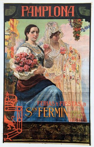 Affiche San Firmin Pampelune 1915