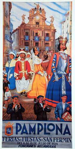 Affiche San Firmin Pampelune 1929