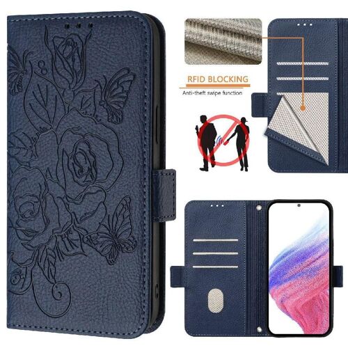 Étui Pour Vivo S19 5g Avec Fente Pour Carte De Crédit Portefeuille Magnétique Cuir Pu - Bleu Foncé