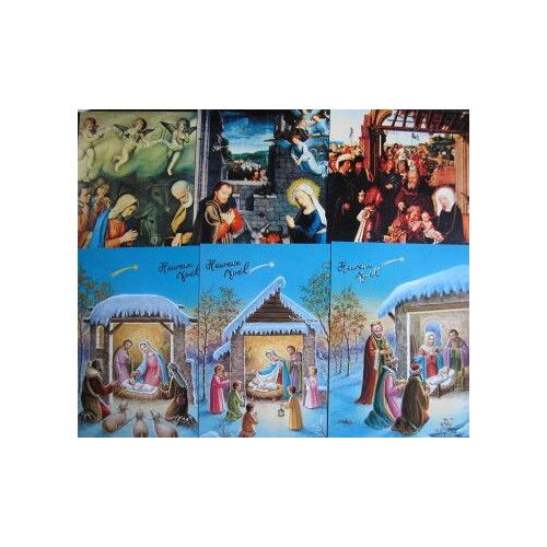 6 Cartes Postales : Joyeux Noël