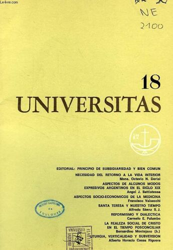 Universitas, Año 4, N° 18, Dic. 1970