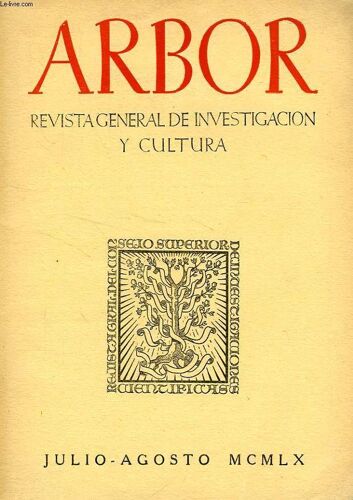 Arbor, Tomo Xlvi, N° 175-176, Julio-Agosto 1960, Revista General De Investigacion Y Cultura