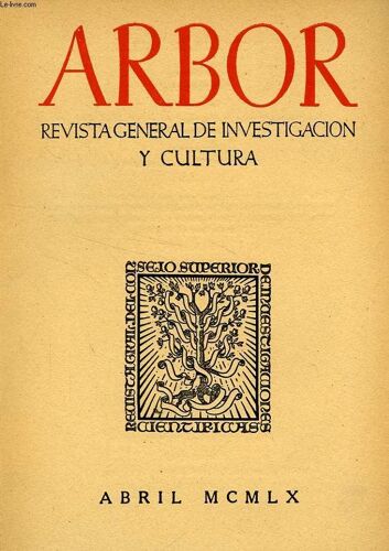 Arbor, Tomo Xlv, N° 172, Abril 1960, Revista General De Investigacion Y Cultura