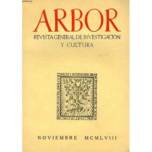 Arbor, Tomo Xlii, N° 155, Nov. 1958, Revista General De Investigacion Y Cultura