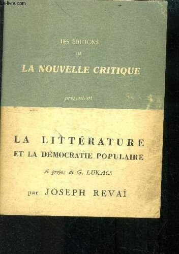 La Littérature Et La Démocratie Populaire