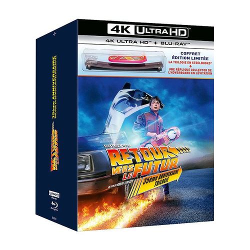Retour Vers Le Futur : Trilogie - 35ème Anniversaire - Coffret Édition Limitée "Hoverboard" - Steelbook 4k Ultra Hd + Blu-Ray + Hoverboard En Lévitation
