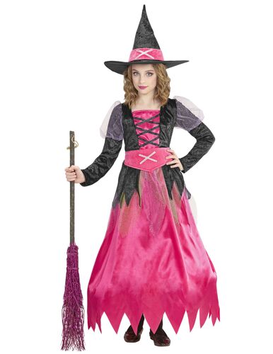 Déguisement Jolie Sorcière Rose Enfant - Taille: 11-13 Ans (158 Cm)