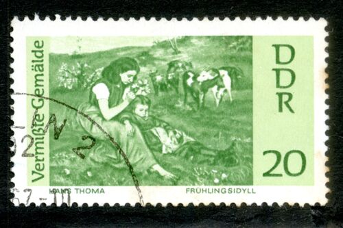 Timbre Oblitéré Ddr 20 Hans Thoma Frühlings Idyll Vermisste Gemälde, 1967