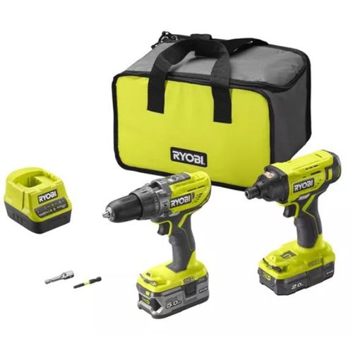 Perceuse + visseuse à chocs sans fil RYOBI R18PDID2-252S