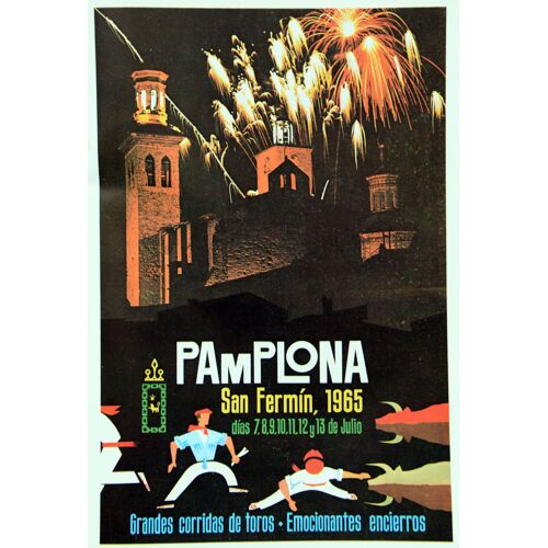 Affiche San Firmin Pampelune 1965