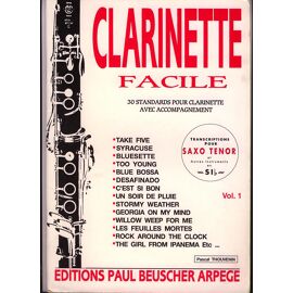 Clarinette Facile - 30 Standard Pour Clarinette Avec Accompagnement