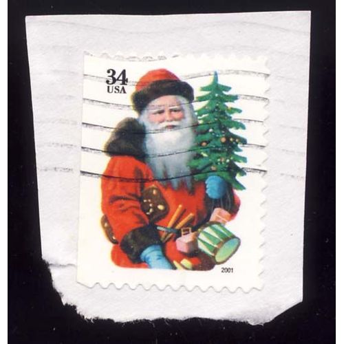 Timbre U S A, Père Noël , 34 Cents, Oblitéré