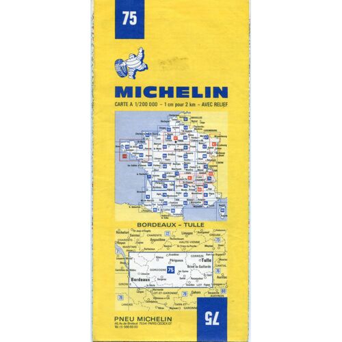 Carte Michelin 75 Bordeaux Tulle