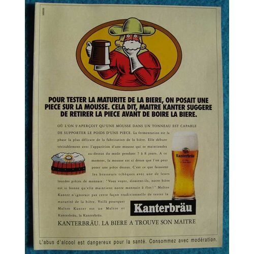 Publicité Papier - Bière Kanterbräu De 1992