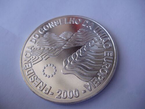Portugal 1000 Escudos, 2000, Portuguese Ue Presidence - Superb Silver Coin